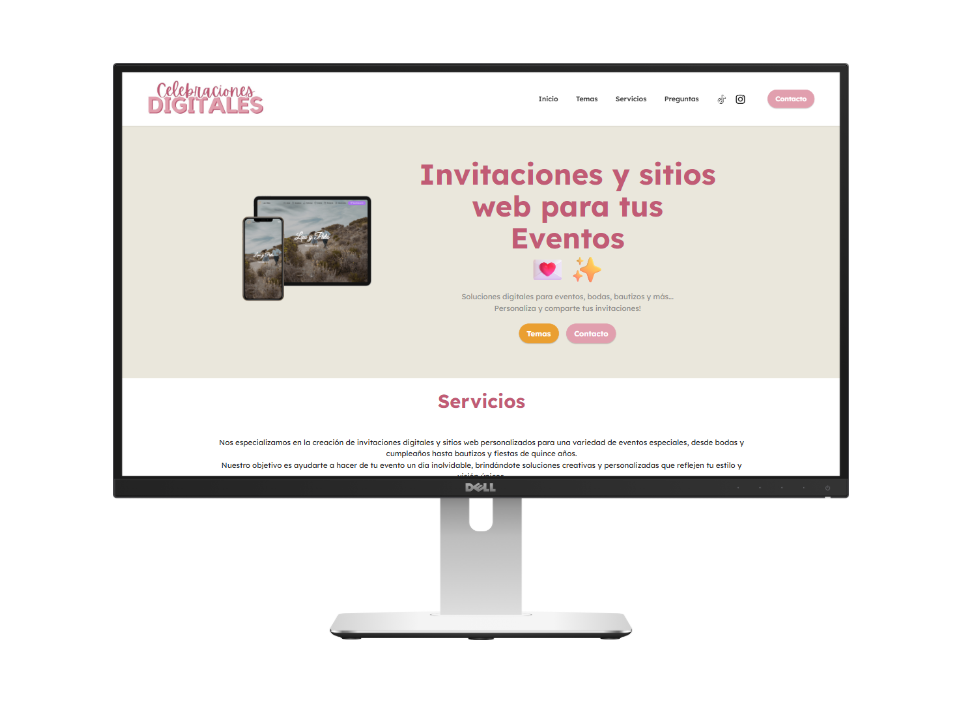 Imagen sitio web Celebraciones Digitales